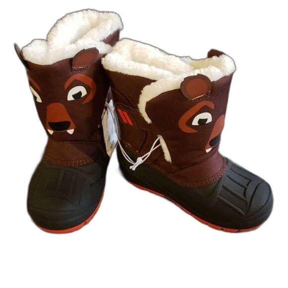 Cat & Jack Other - Cat & Jack Toddler Huxley Brown Bear Faux Fur lined Water Resistant Boots NEW!
